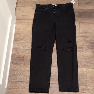 Free people Black Distressed Jeans